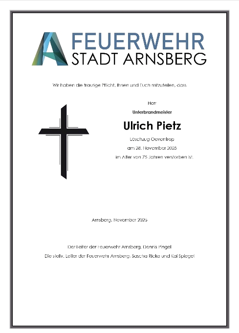 Nachruf Ulrich Pietz