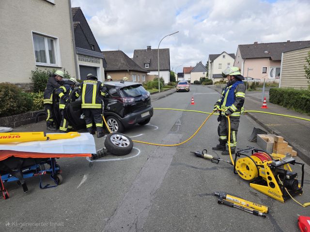 Einsatzfoto Verkehrsunfall mit ...
